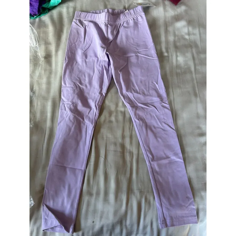 NEW Carters Purple leggings size 8